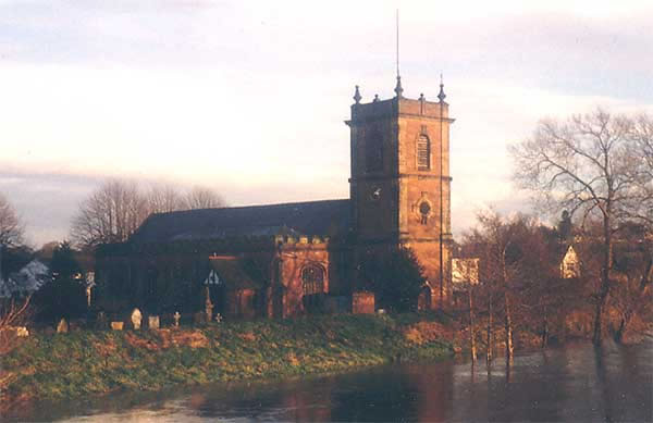 A Winter view of Bangor-on-Dee Church
