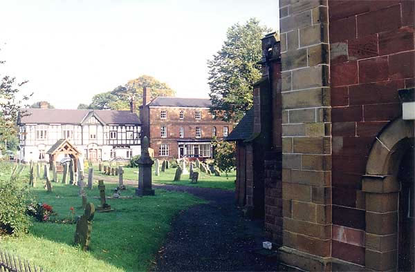 A View from Sant Dunawd Church across the Church Yard