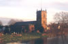 A Winter view of Bangor-on-Dee Church